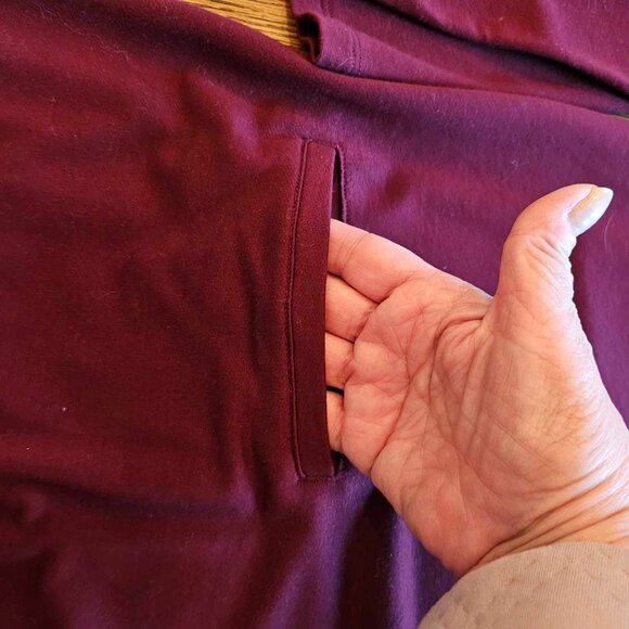 Eileen Fisher Dress or Tunic in Burgundy - POCKETS - Picture 12 of 12